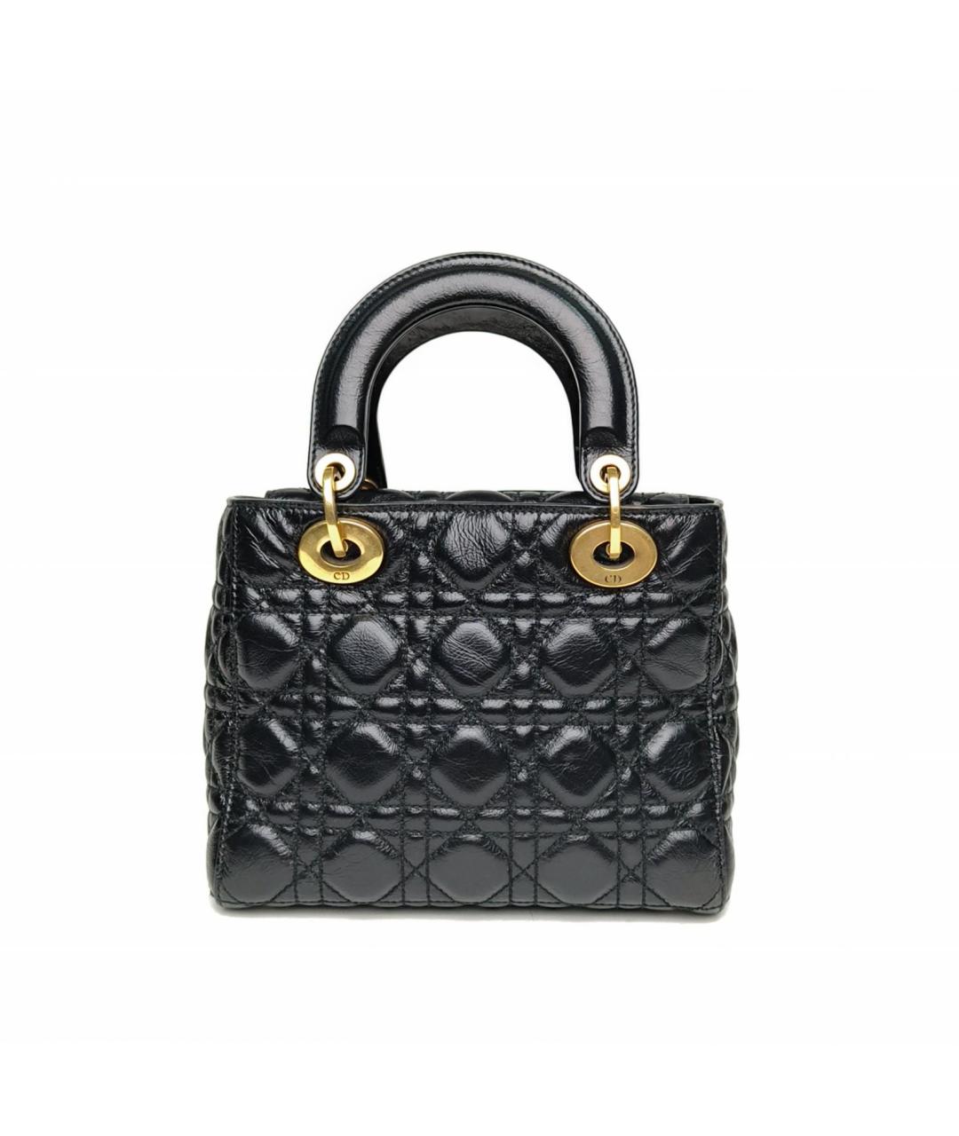 CHRISTIAN DIOR Черная кожаная сумка через плечо, фото 4