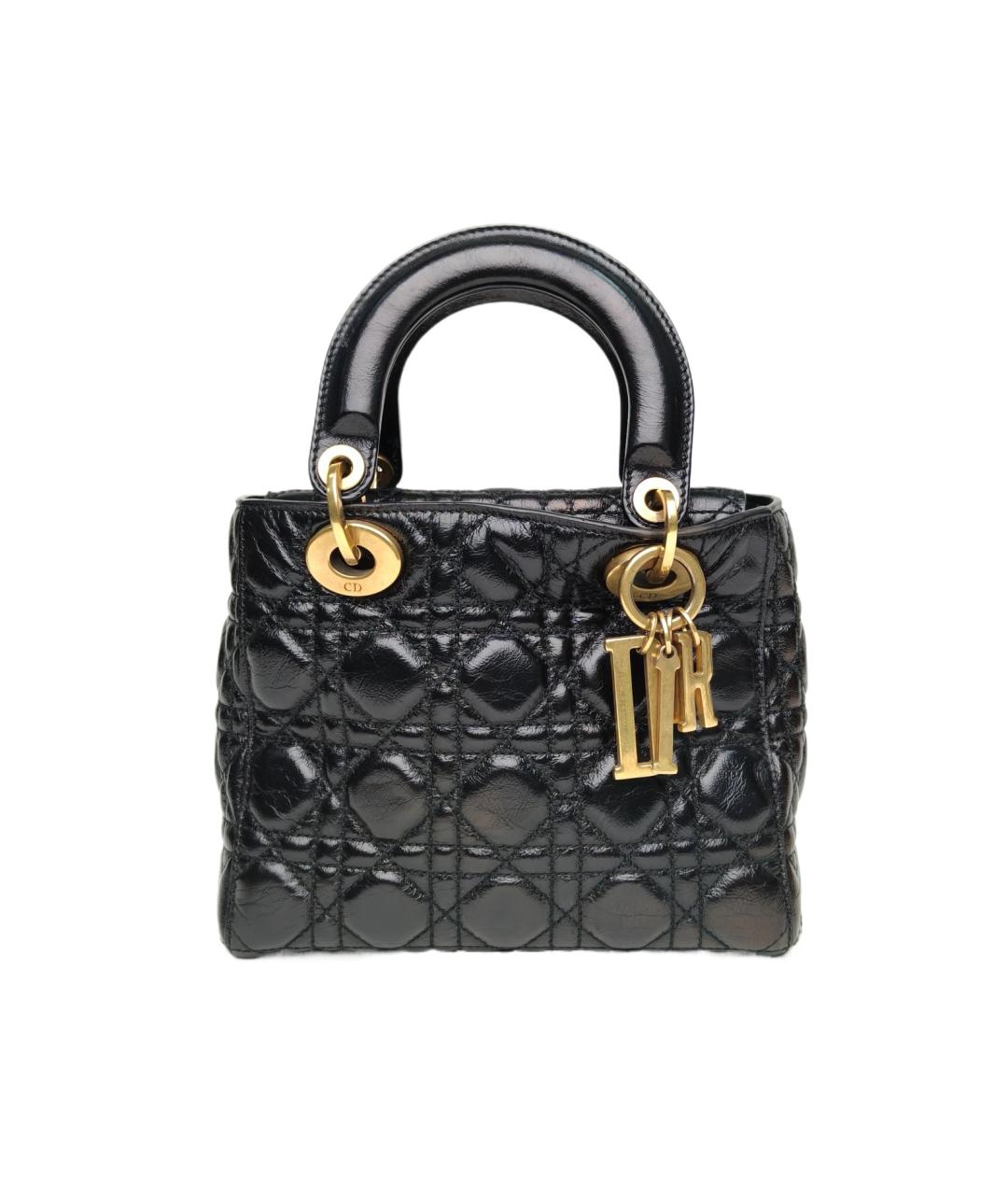 CHRISTIAN DIOR Черная кожаная сумка через плечо, фото 9