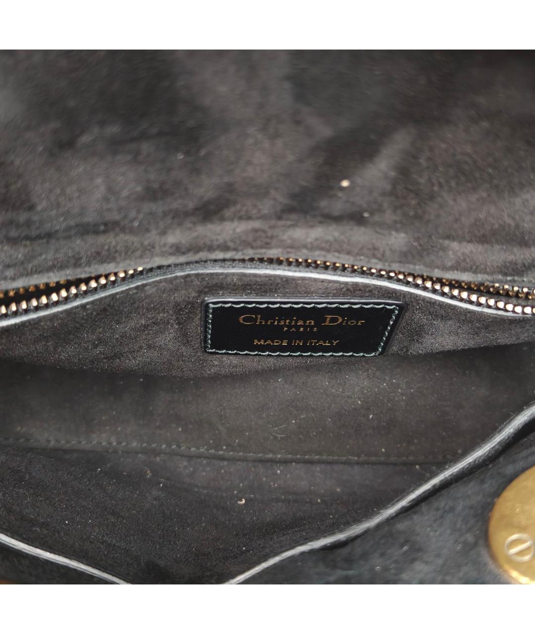 CHRISTIAN DIOR Черная кожаная сумка через плечо, фото 8