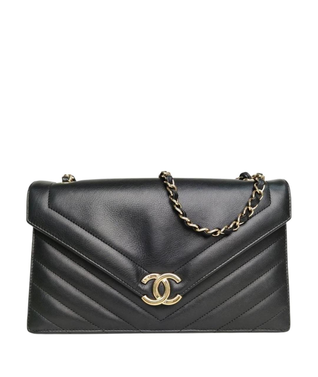 CHANEL Черная кожаная сумка через плечо, фото 1