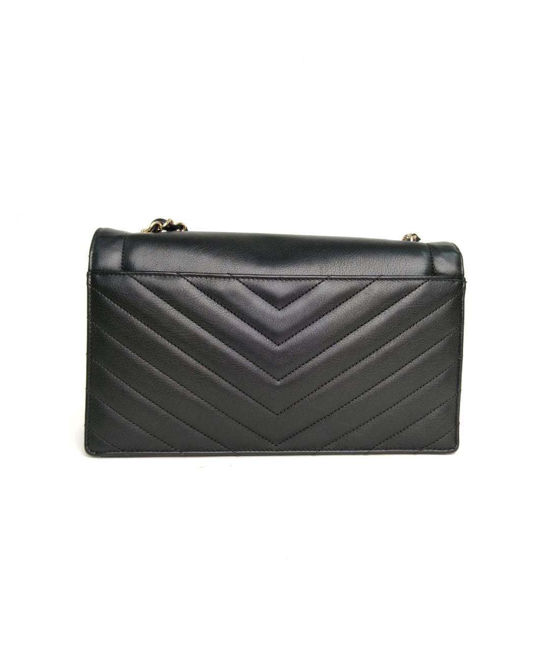 CHANEL Черная кожаная сумка через плечо, фото 3