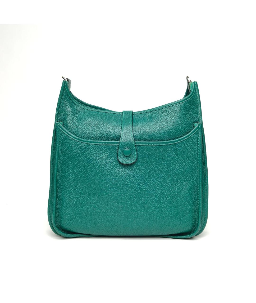 HERMES Бирюзовая кожаная сумка через плечо, фото 4