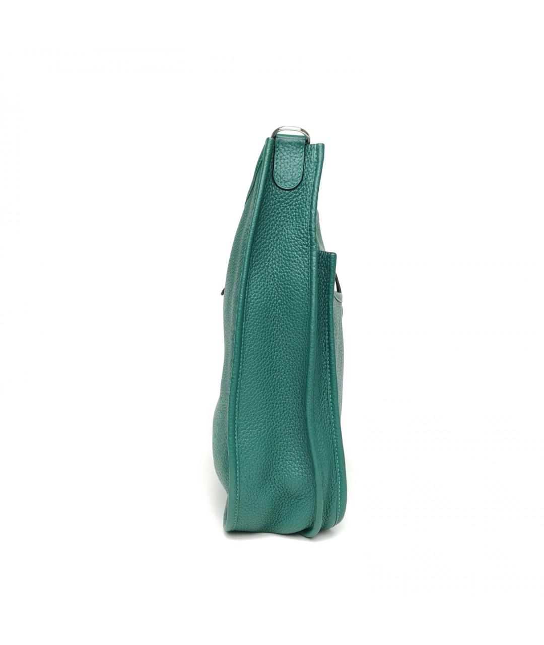 HERMES Бирюзовая кожаная сумка через плечо, фото 3