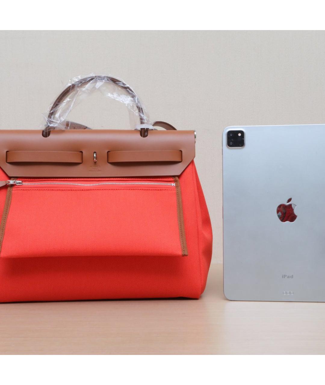 HERMES Красная сумка с короткими ручками, фото 7