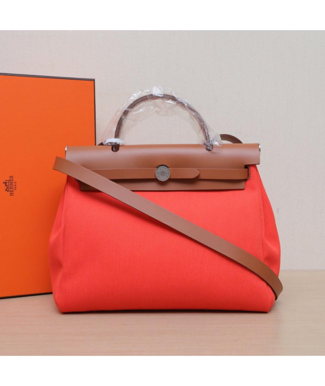 HERMES Красная сумка с короткими ручками, фото 2