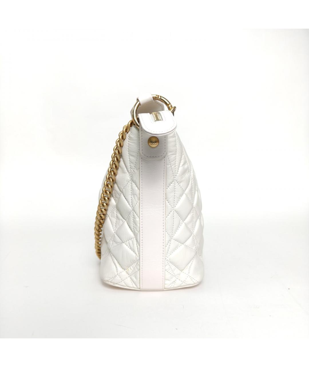 CHANEL Белая кожаная сумка через плечо, фото 3