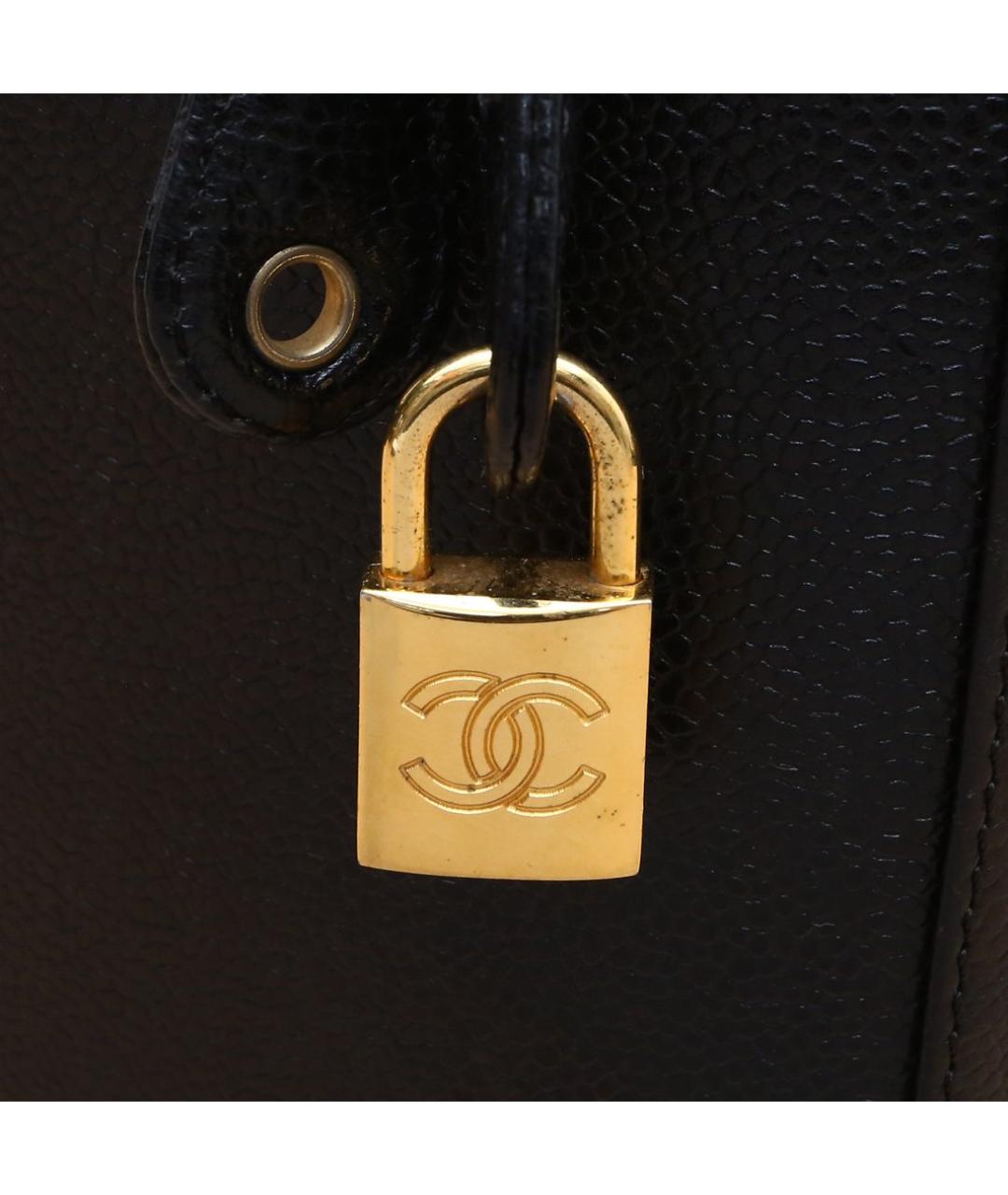 CHANEL Черная кожаная сумка через плечо, фото 7