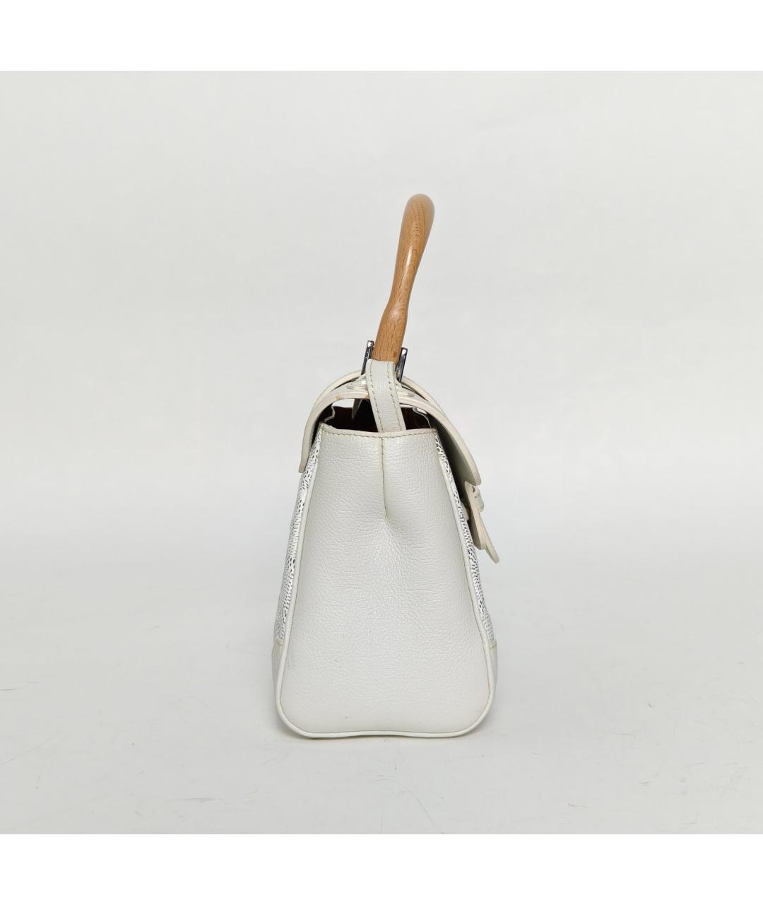 GOYARD Белая кожаная сумка через плечо, фото 3