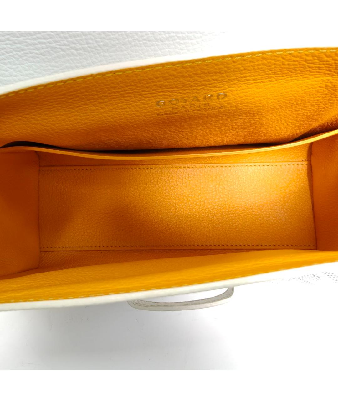 GOYARD Белая кожаная сумка через плечо, фото 7