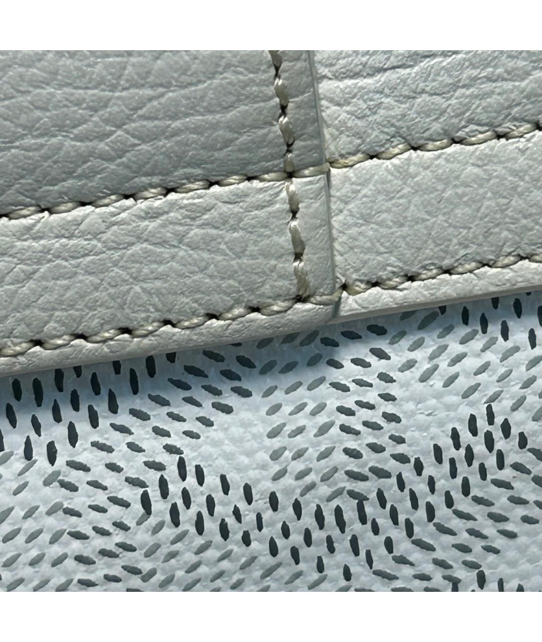 GOYARD Белая кожаная сумка через плечо, фото 8