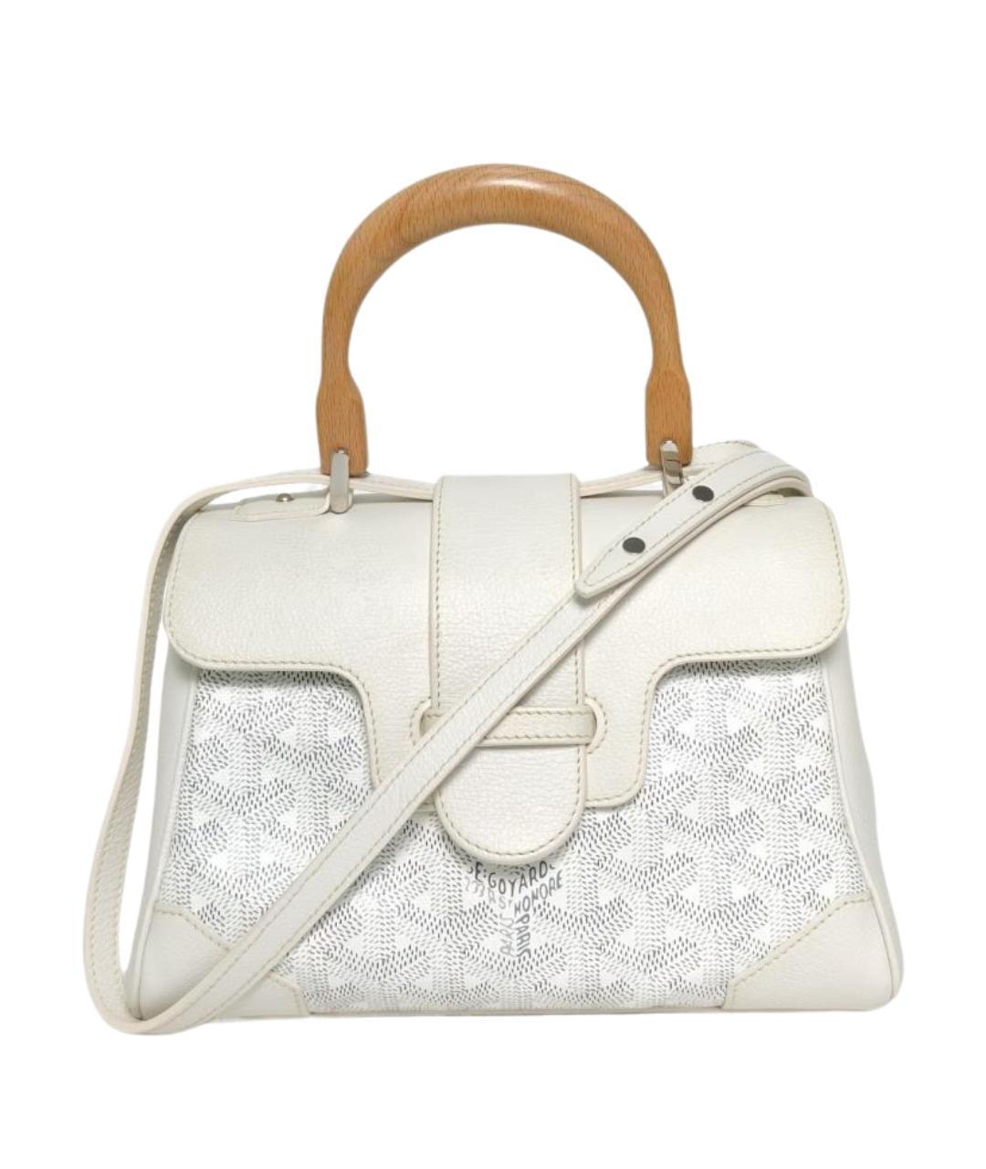 GOYARD Белая кожаная сумка через плечо, фото 1