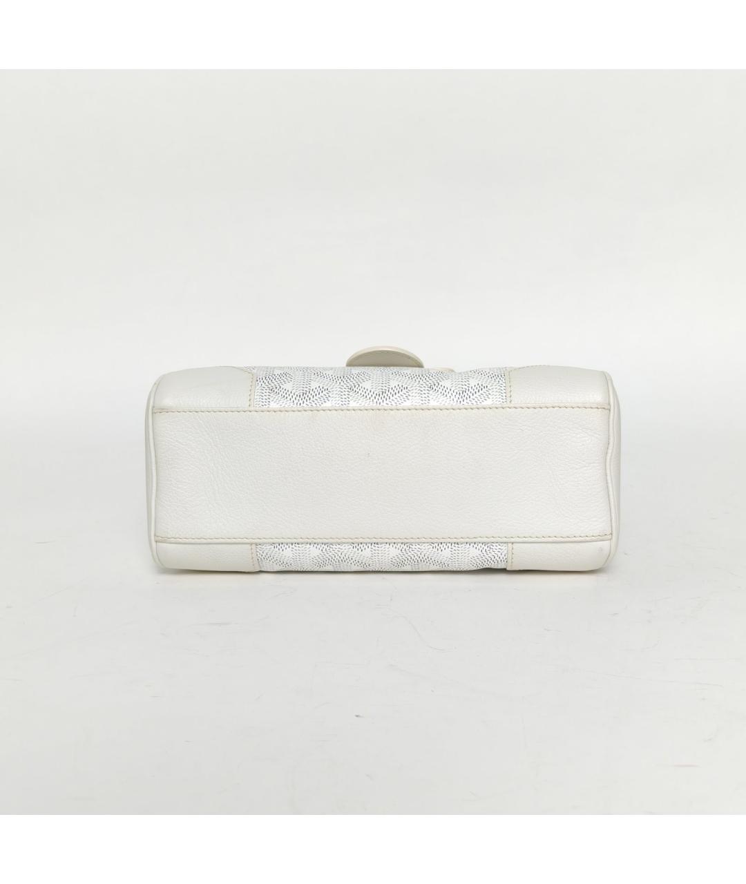 GOYARD Белая кожаная сумка через плечо, фото 6