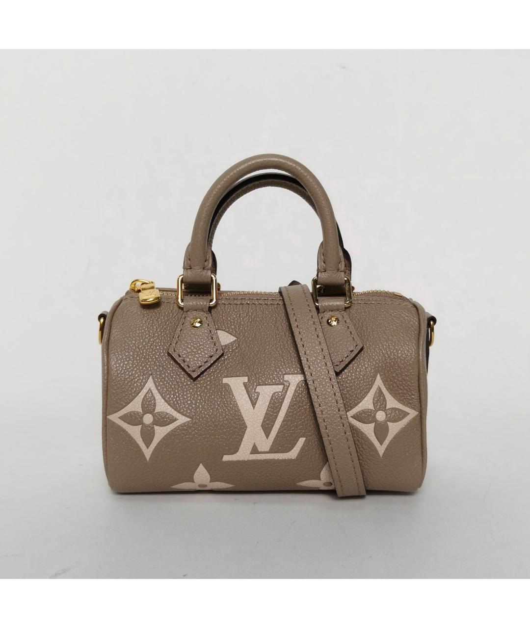 LOUIS VUITTON Серая кожаная сумка через плечо, фото 2