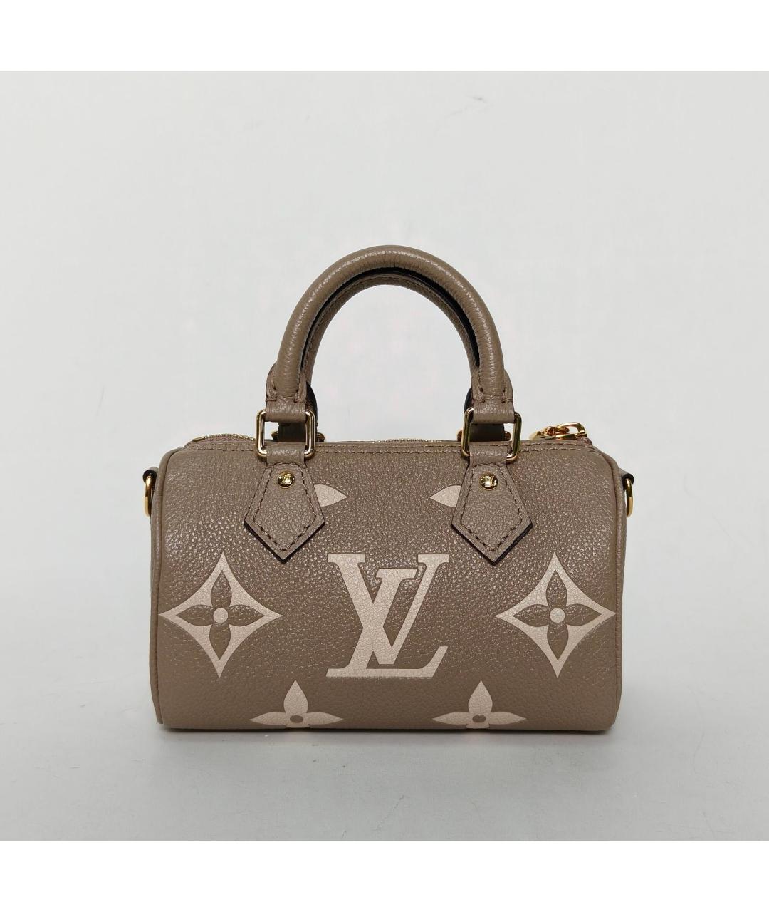 LOUIS VUITTON Серая кожаная сумка через плечо, фото 4