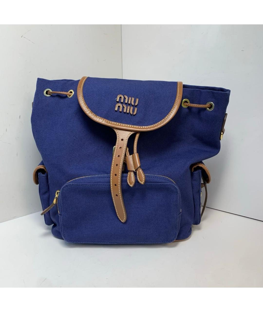 MIU MIU Синий рюкзак, фото 8