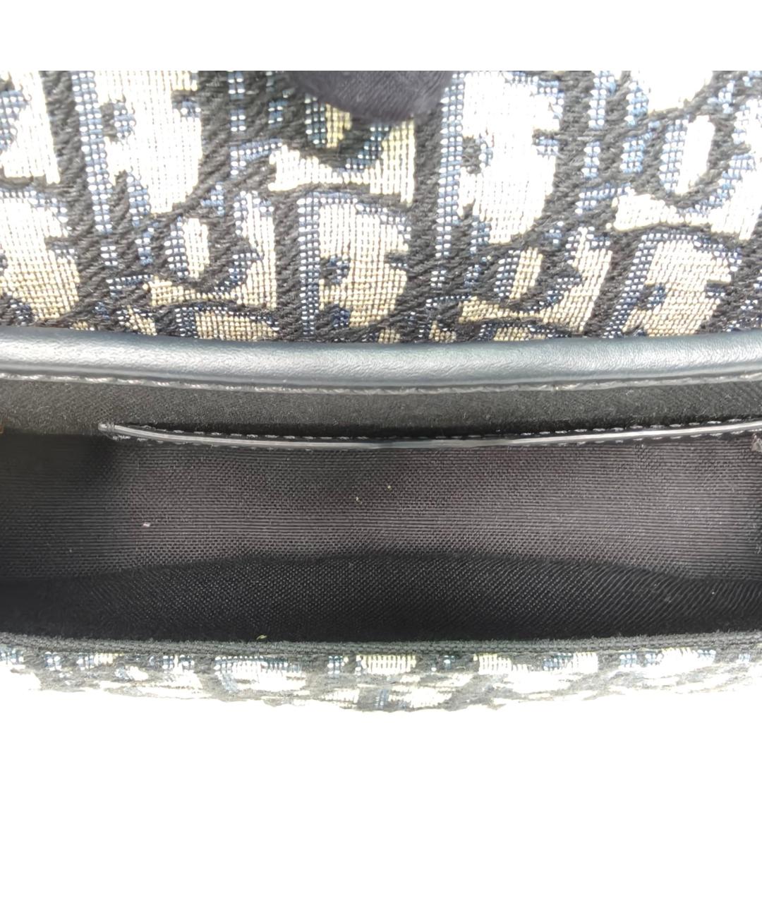 CHRISTIAN DIOR Синяя тканевая сумка через плечо, фото 7