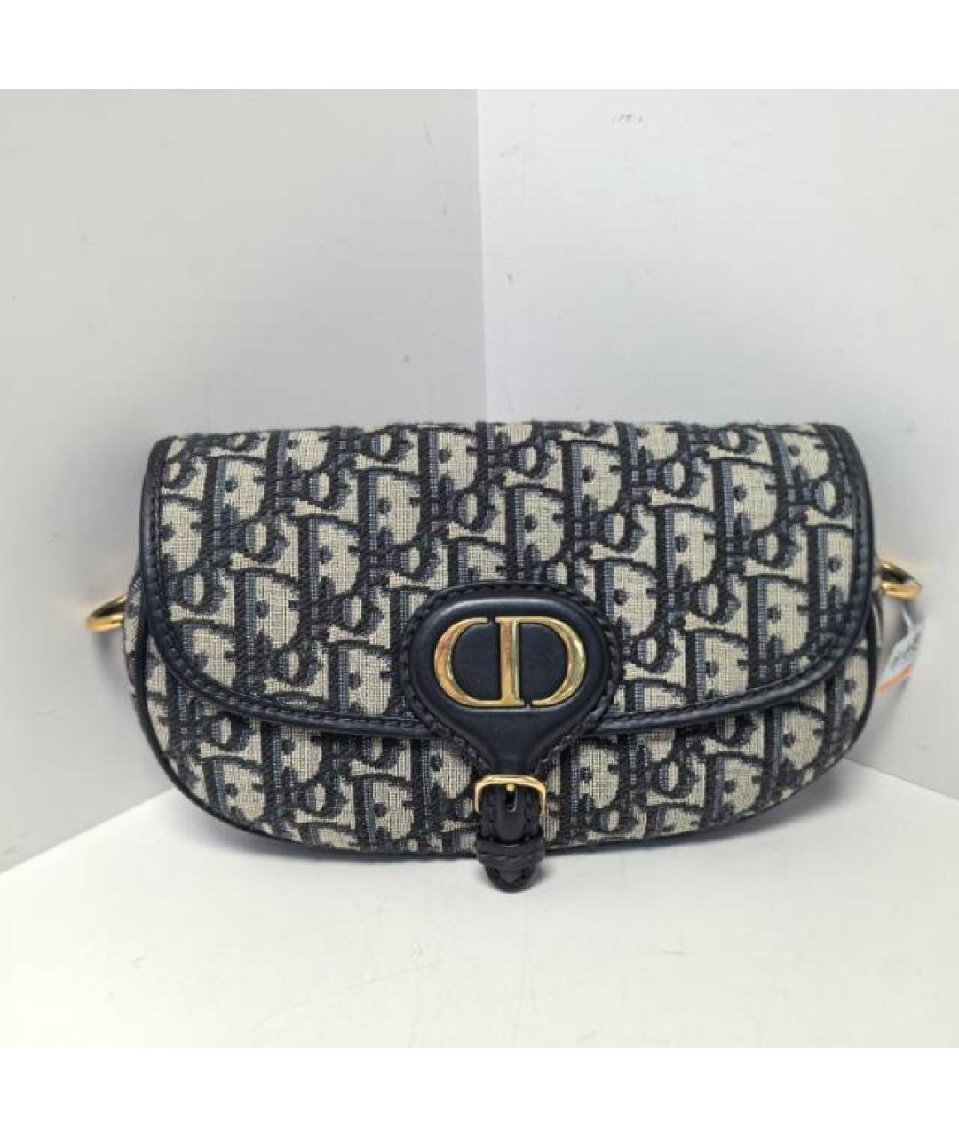 CHRISTIAN DIOR Синяя тканевая сумка через плечо, фото 9
