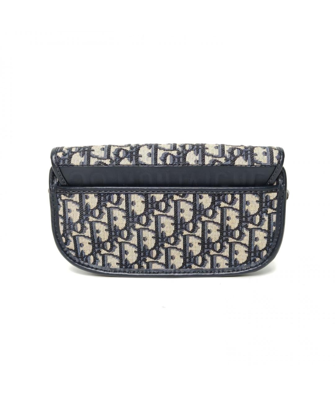 CHRISTIAN DIOR Синяя тканевая сумка через плечо, фото 4