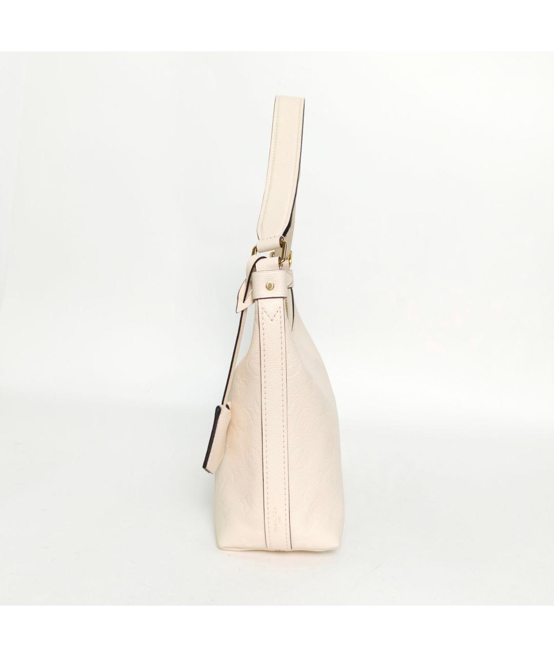 LOUIS VUITTON Бежевая кожаная сумка через плечо, фото 3