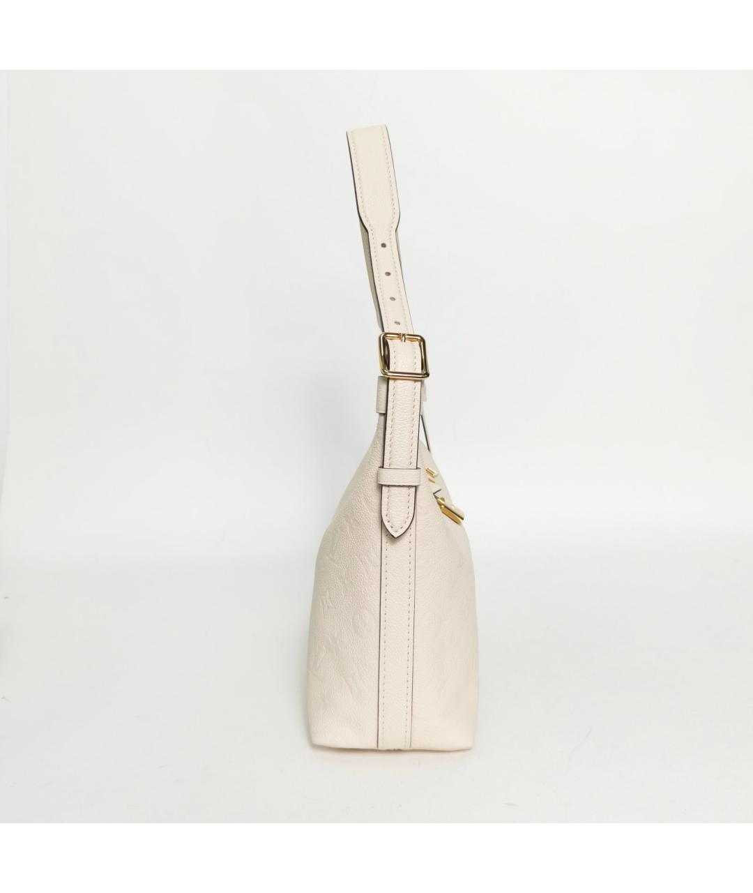 LOUIS VUITTON Бежевая кожаная сумка через плечо, фото 5