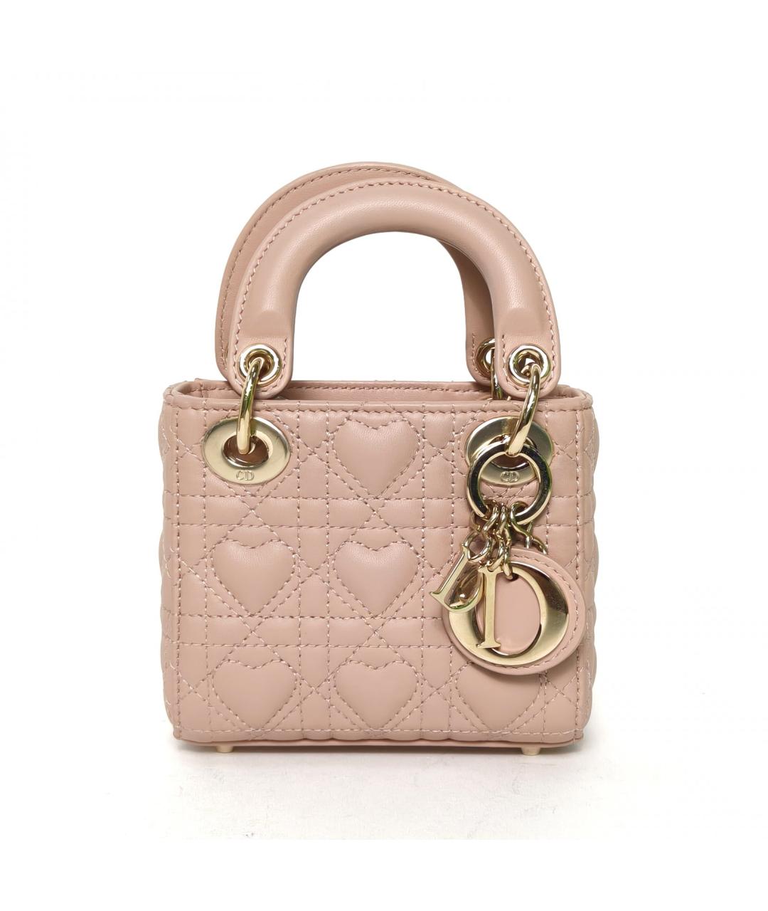 CHRISTIAN DIOR Бежевая кожаная сумка через плечо, фото 2