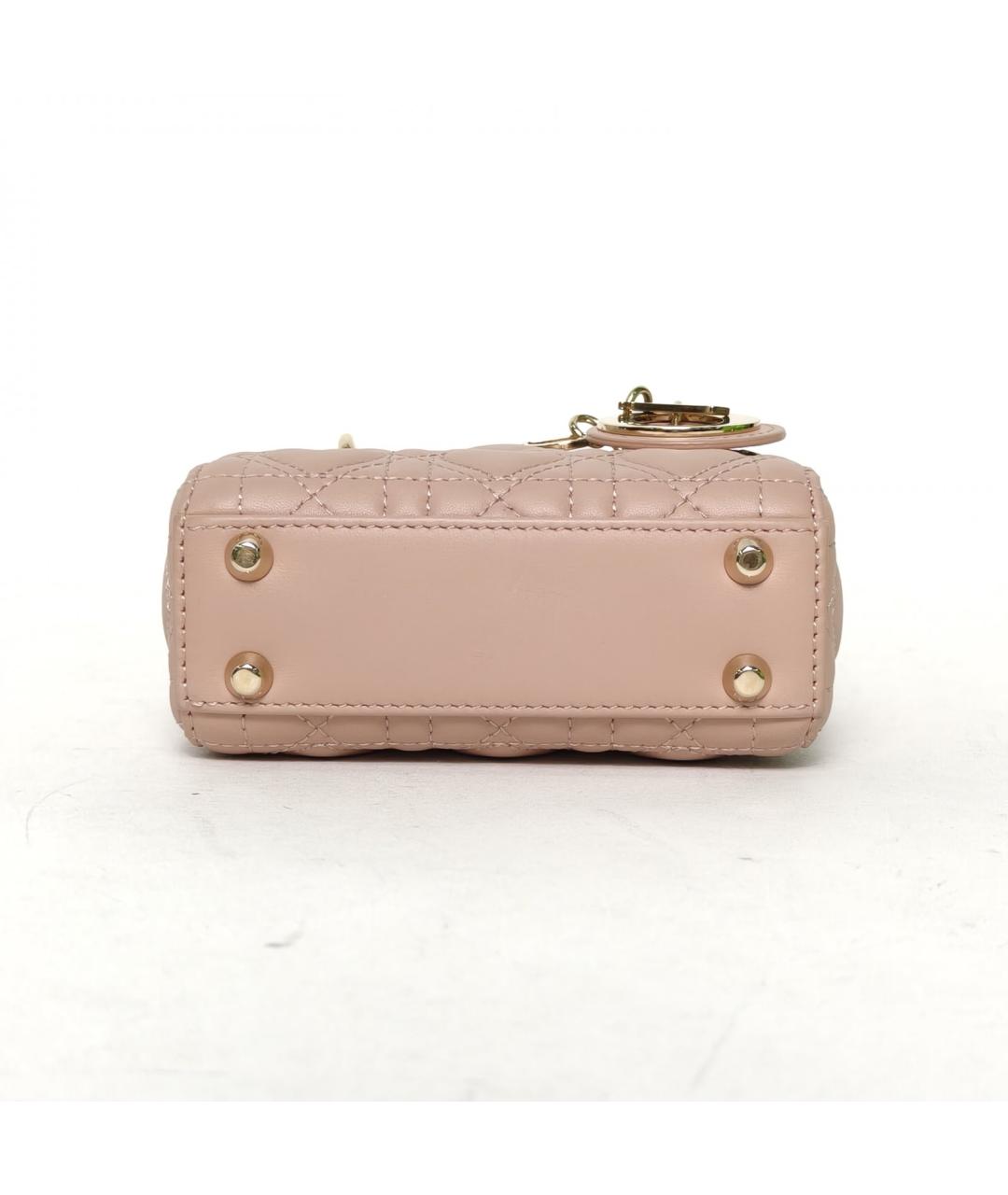 CHRISTIAN DIOR Бежевая кожаная сумка через плечо, фото 6