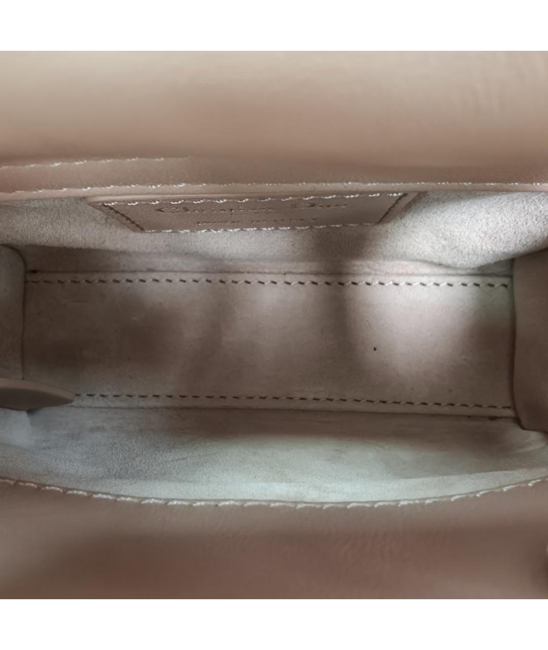 CHRISTIAN DIOR Бежевая кожаная сумка через плечо, фото 8
