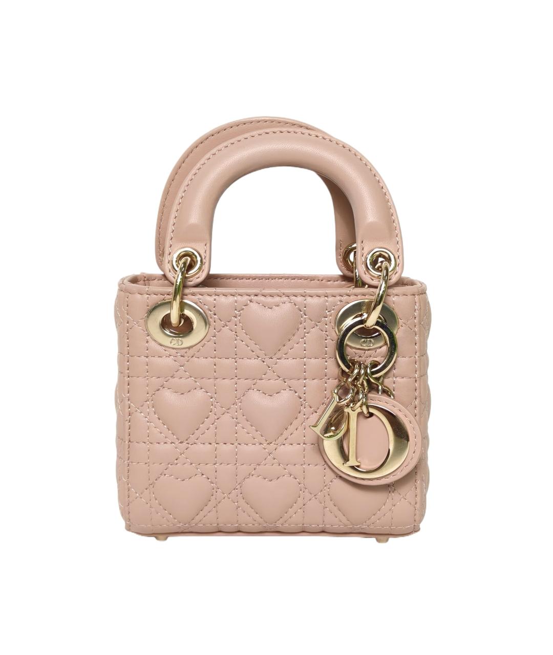 CHRISTIAN DIOR Бежевая кожаная сумка через плечо, фото 1