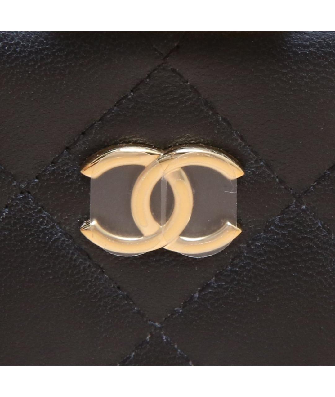 CHANEL Черная кожаная сумка через плечо, фото 8