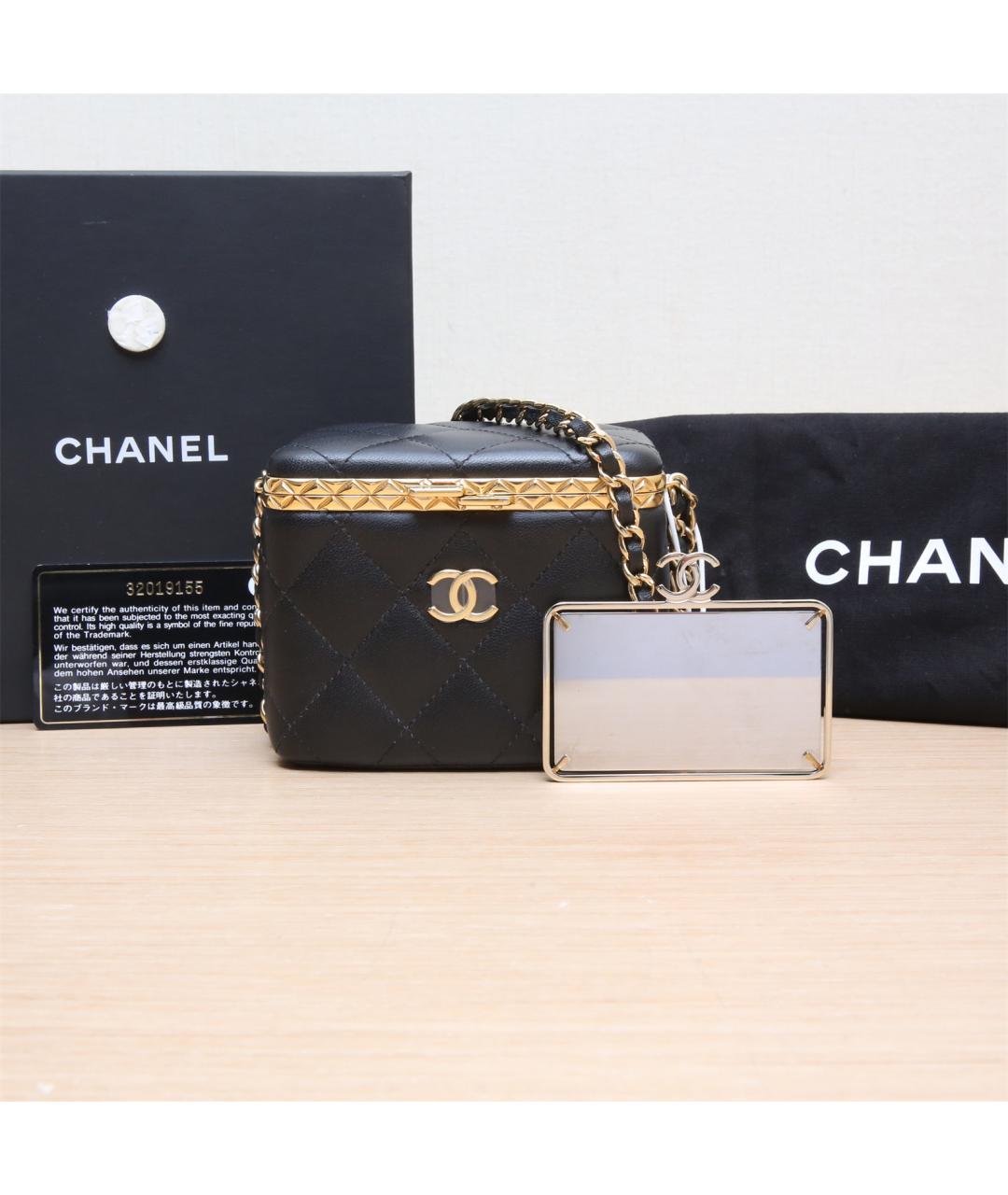 CHANEL Черная кожаная сумка через плечо, фото 2