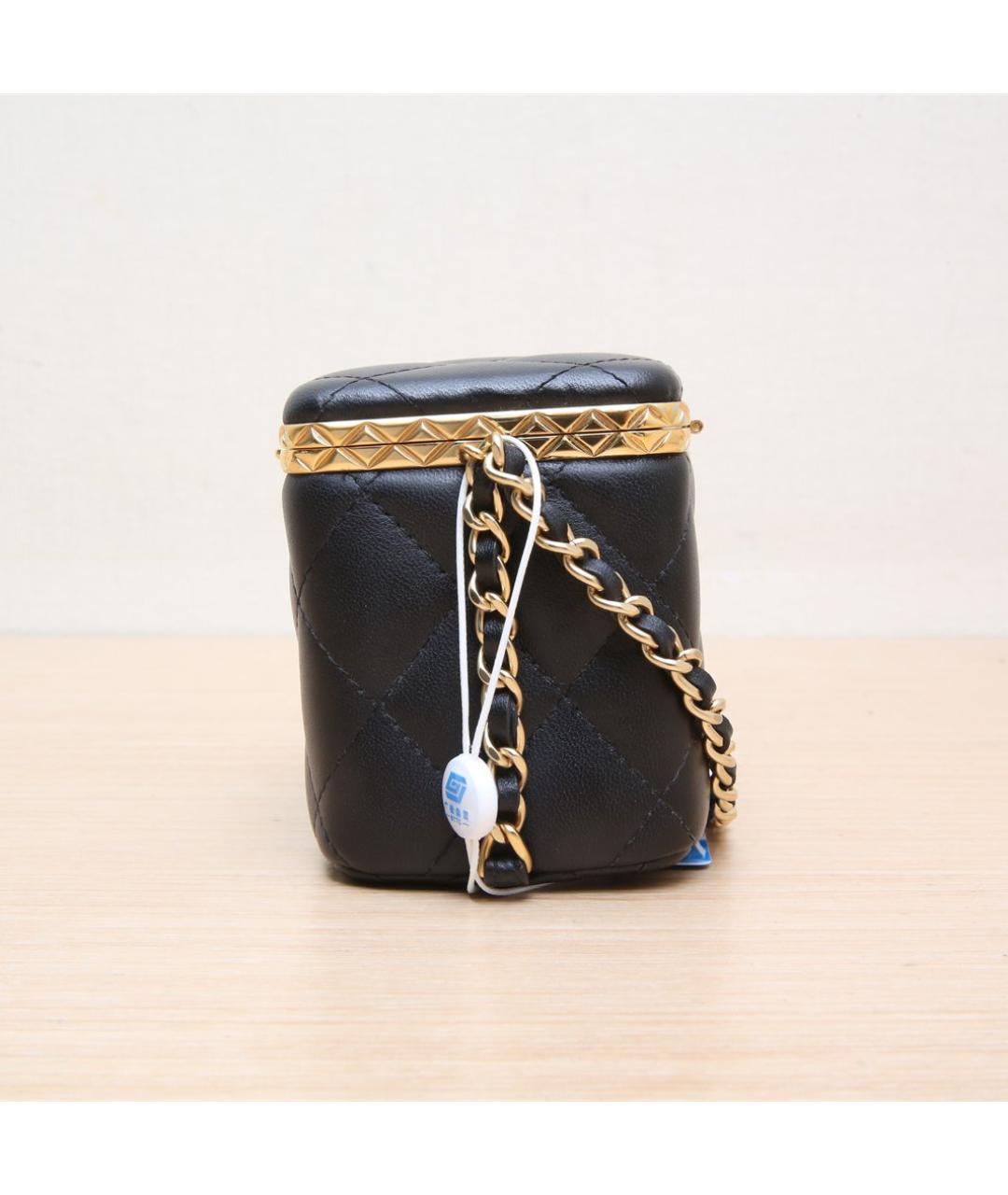 CHANEL Черная кожаная сумка через плечо, фото 5