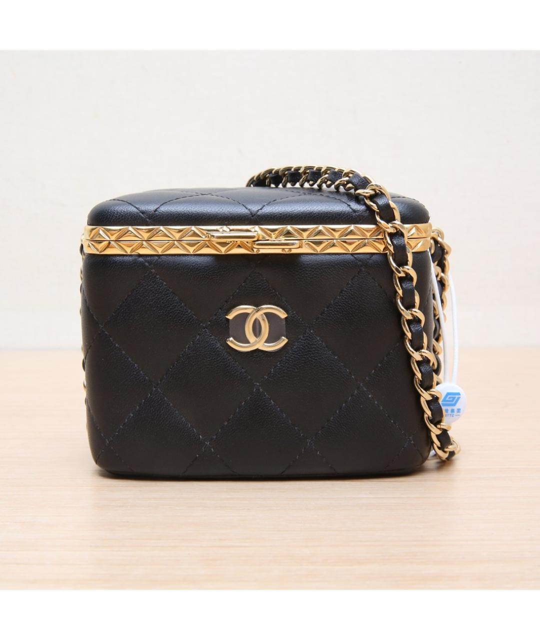 CHANEL Черная кожаная сумка через плечо, фото 3