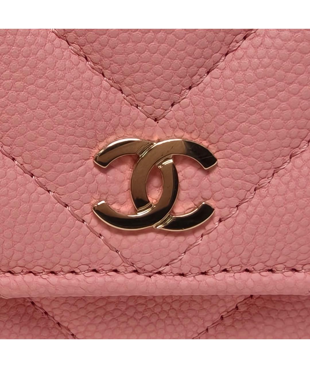 CHANEL Коралловая кожаная сумка через плечо, фото 7