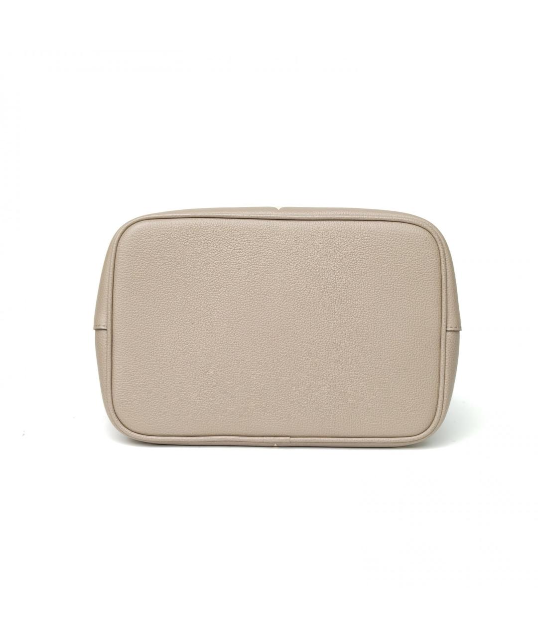 LOUIS VUITTON Бежевая кожаная сумка через плечо, фото 6