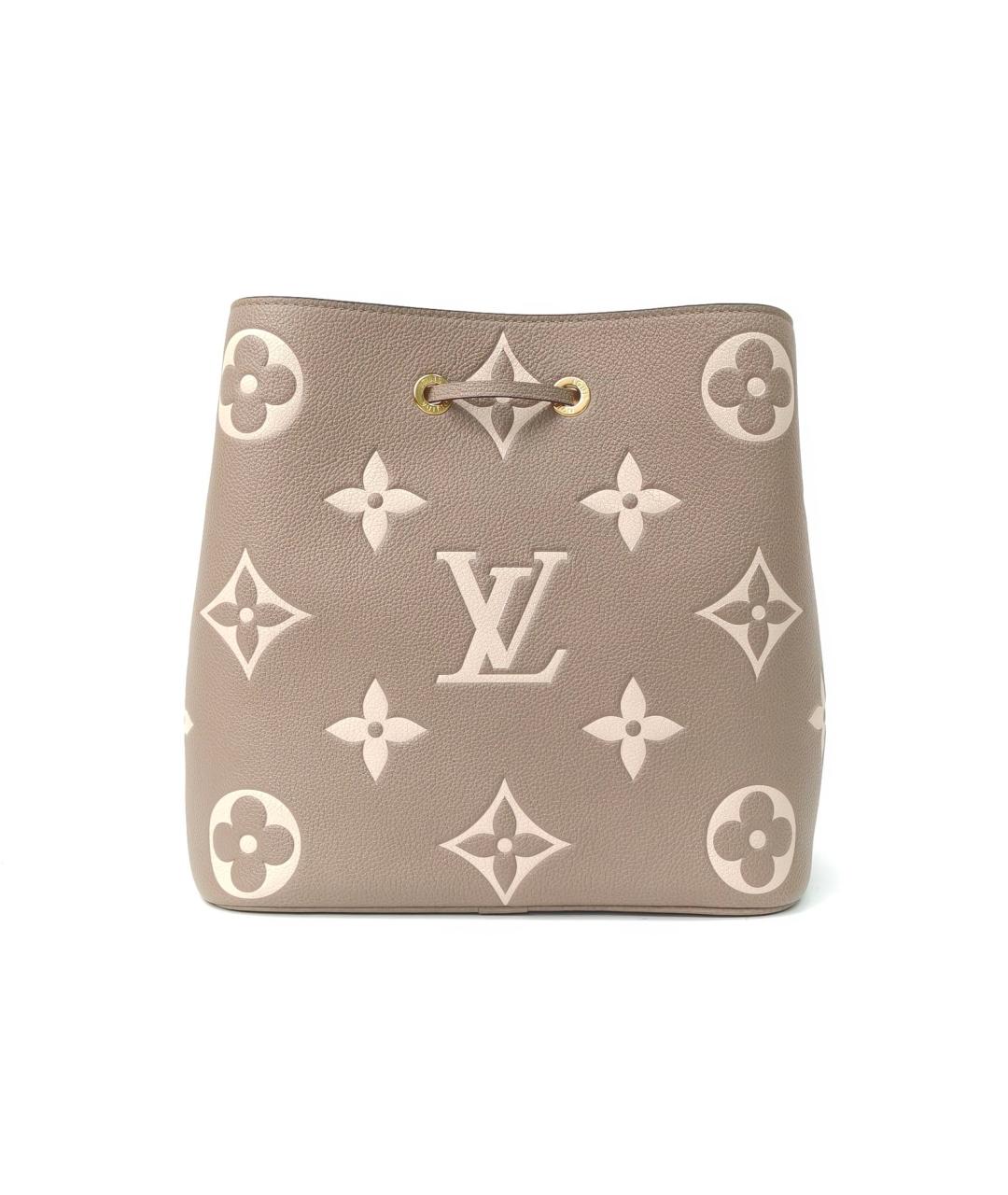 LOUIS VUITTON Бежевая кожаная сумка через плечо, фото 4