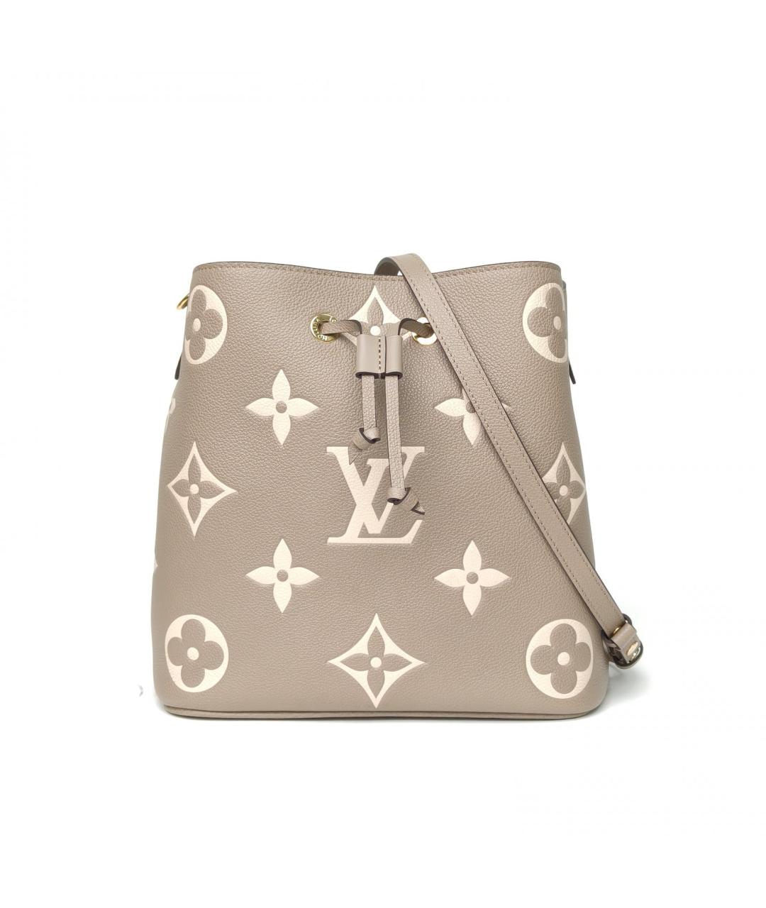 LOUIS VUITTON Бежевая кожаная сумка через плечо, фото 2