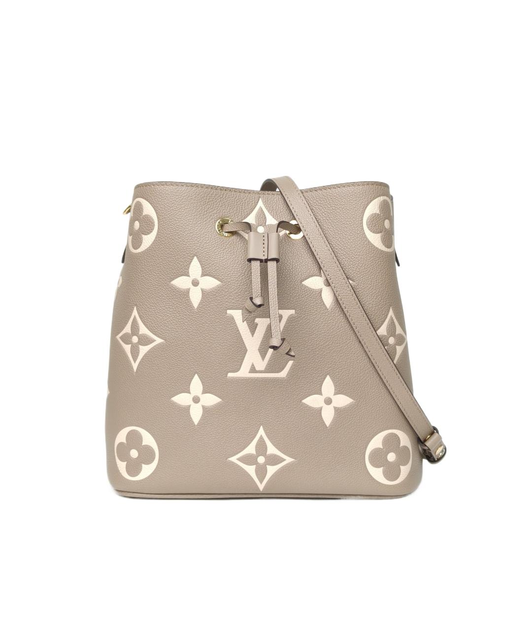 LOUIS VUITTON Бежевая кожаная сумка через плечо, фото 10