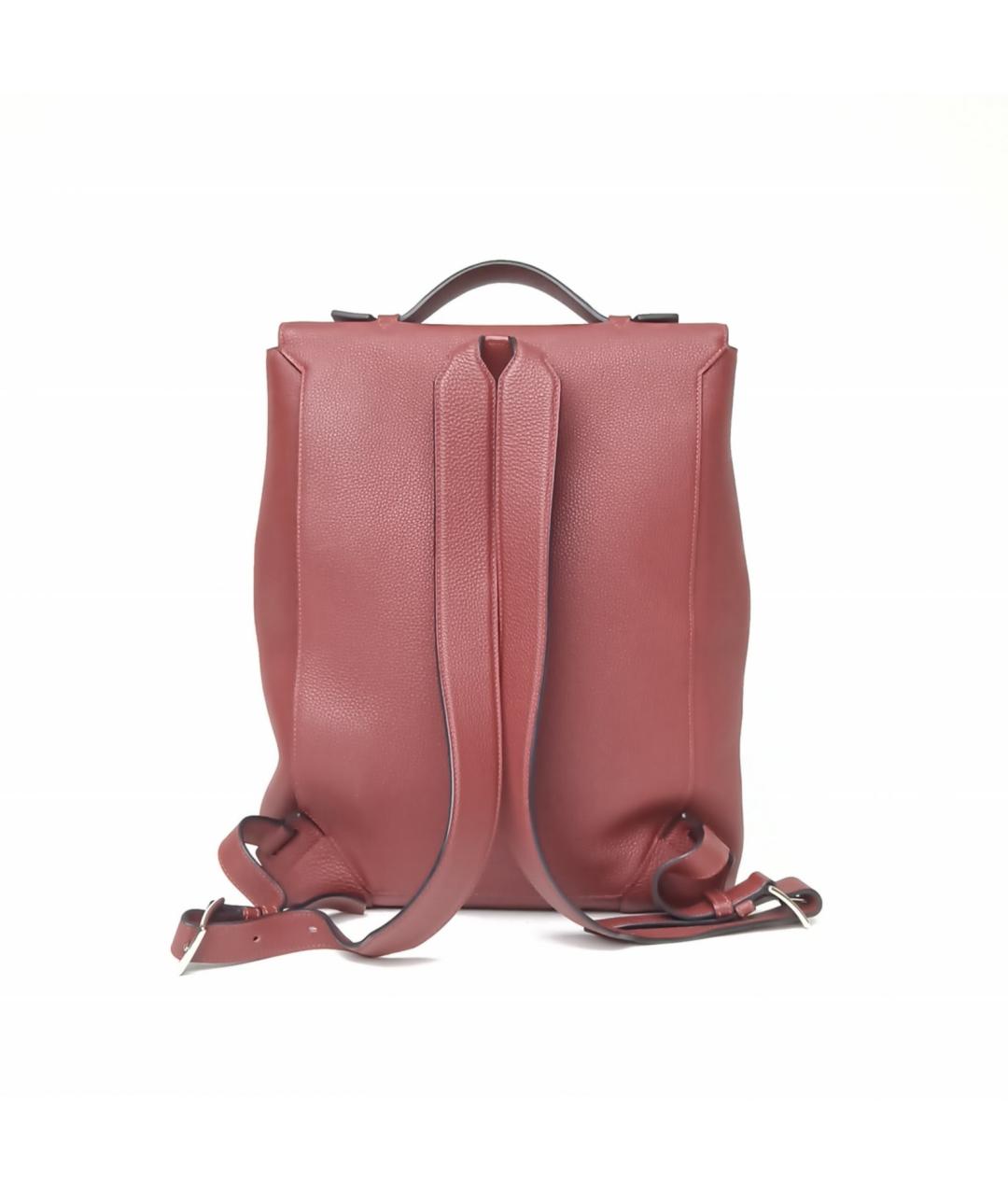 HERMES Красный кожаный рюкзак, фото 4