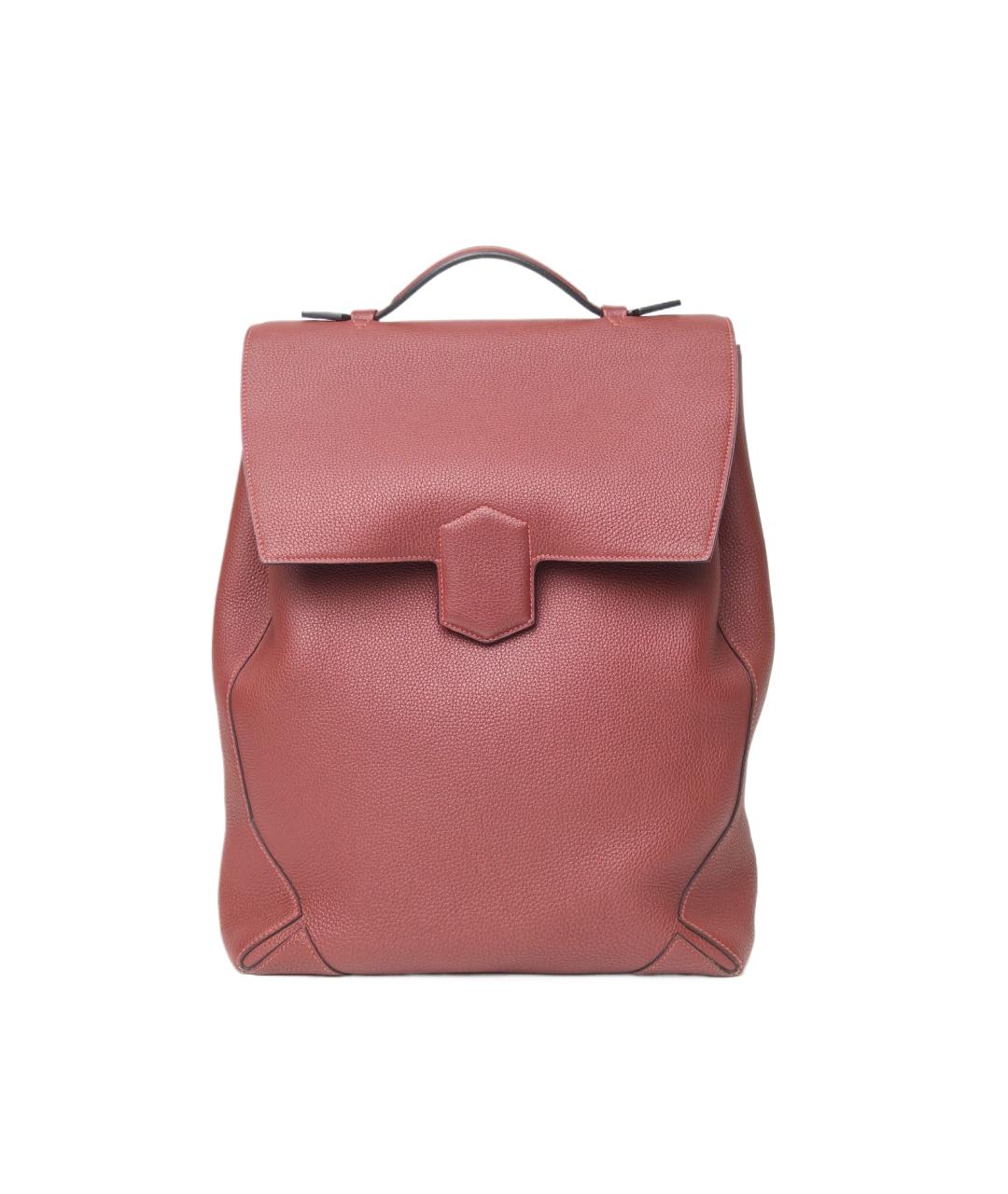 HERMES Красный кожаный рюкзак, фото 1