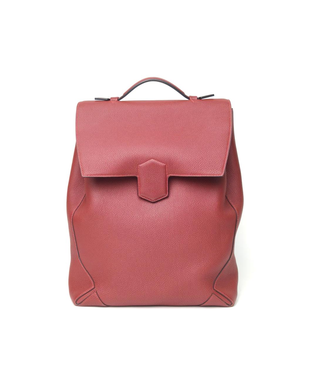 HERMES Красный кожаный рюкзак, фото 2