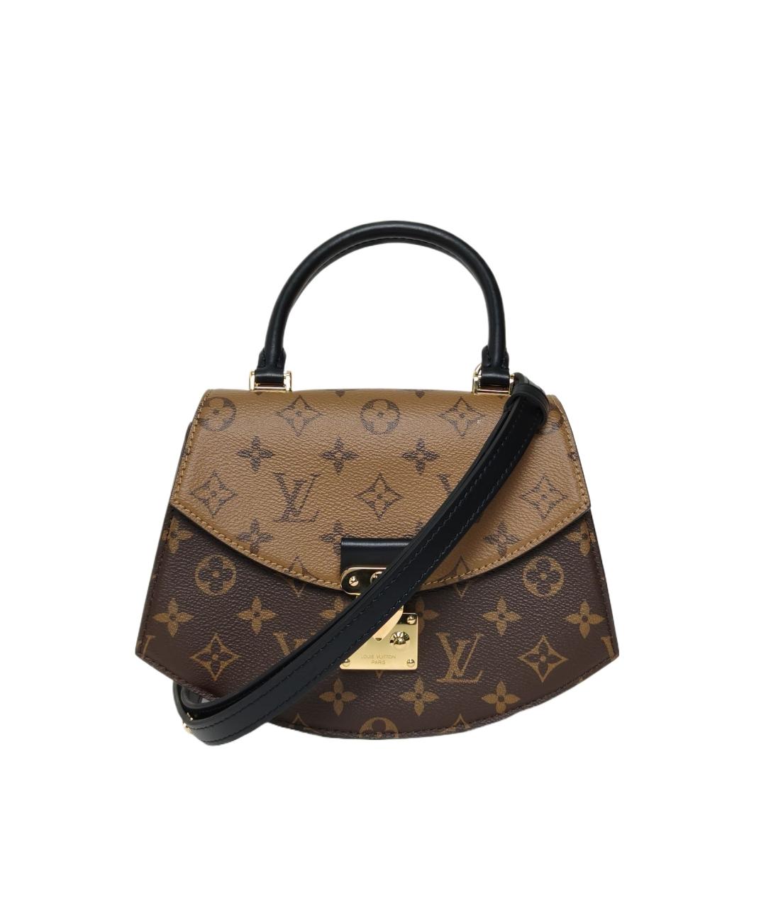 LOUIS VUITTON Коричневая сумка с короткими ручками, фото 1