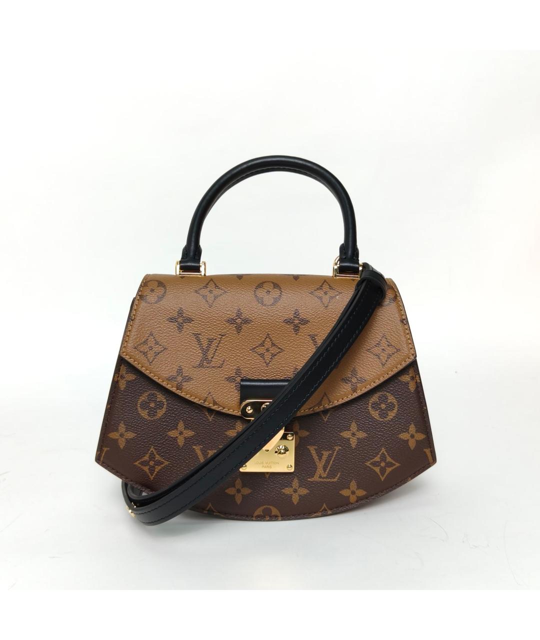 LOUIS VUITTON Коричневая сумка с короткими ручками, фото 2