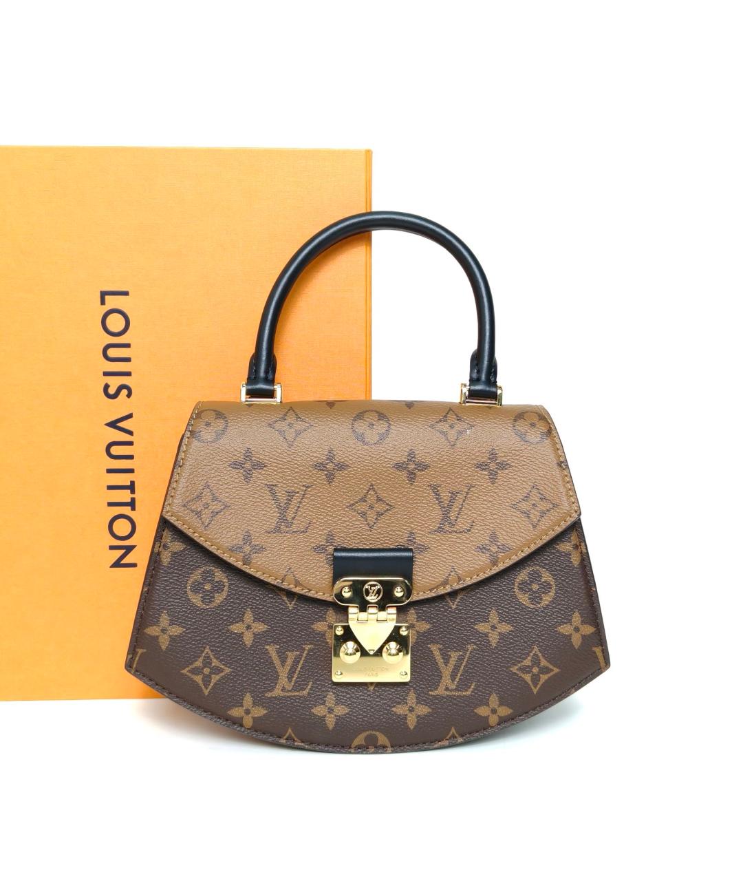 LOUIS VUITTON Коричневая сумка с короткими ручками, фото 9