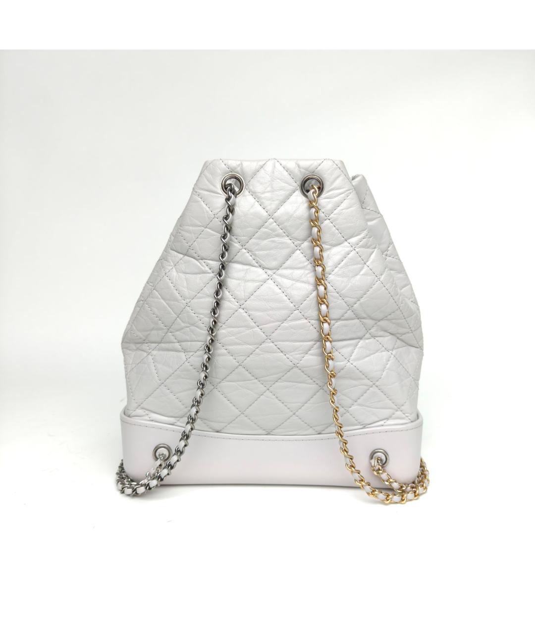 CHANEL Белый кожаный рюкзак, фото 4