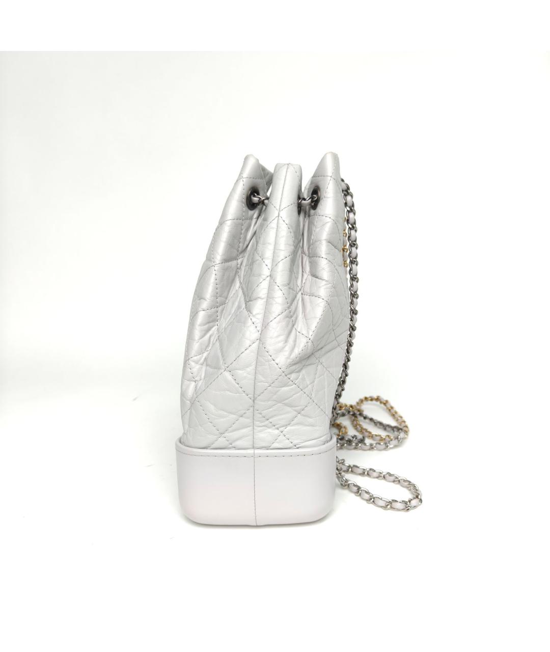 CHANEL Белый кожаный рюкзак, фото 3