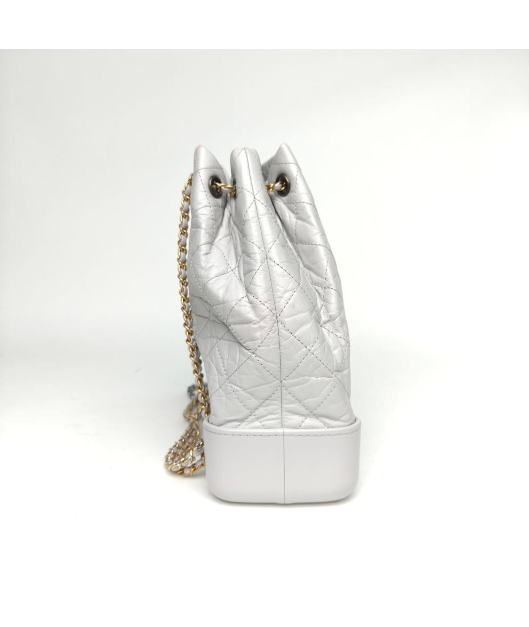 CHANEL Белый кожаный рюкзак, фото 5