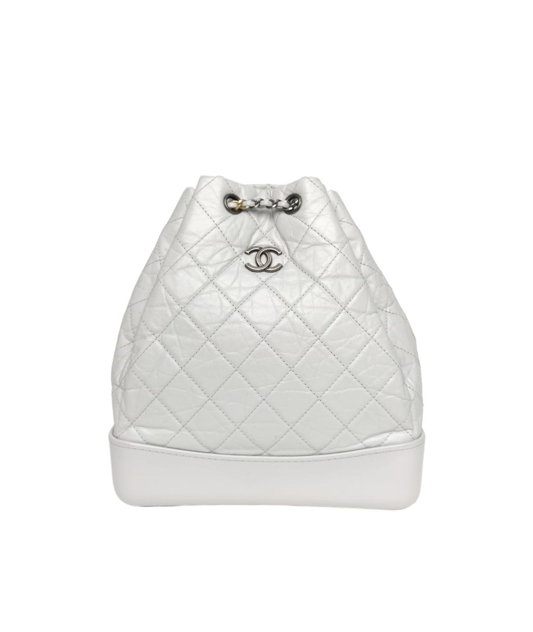 CHANEL Белый кожаный рюкзак, фото 9