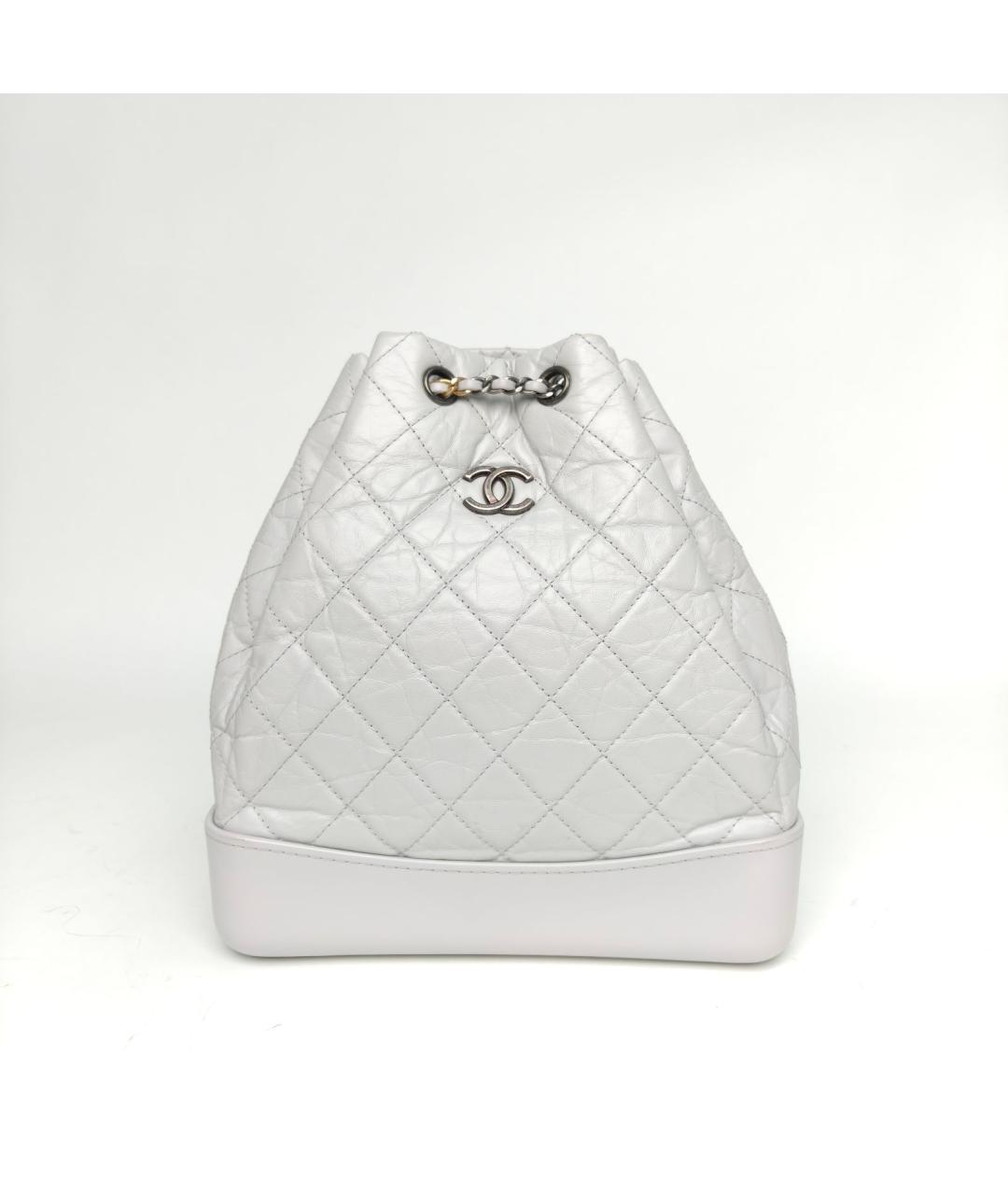 CHANEL Белый кожаный рюкзак, фото 2