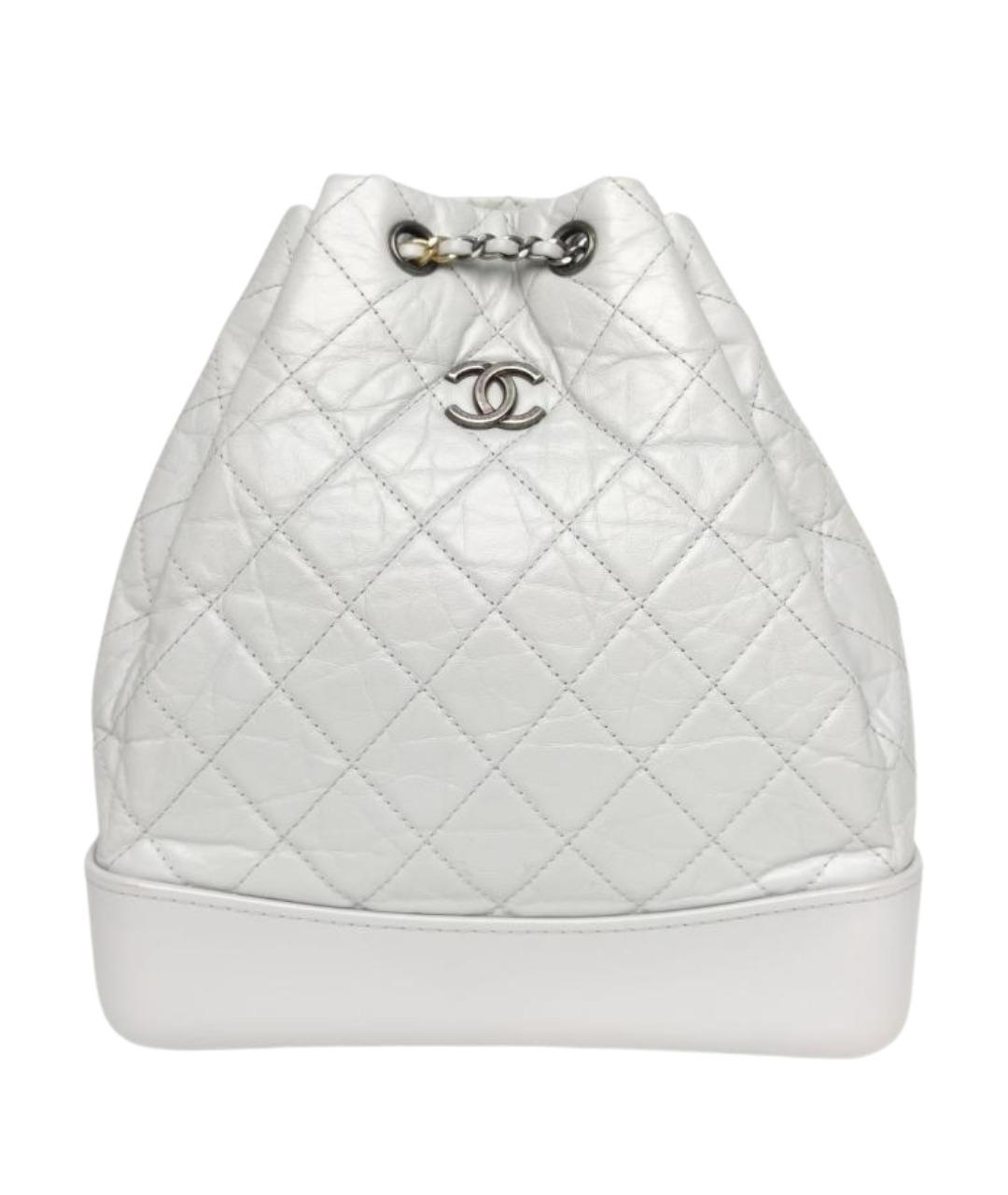 CHANEL Белый кожаный рюкзак, фото 1