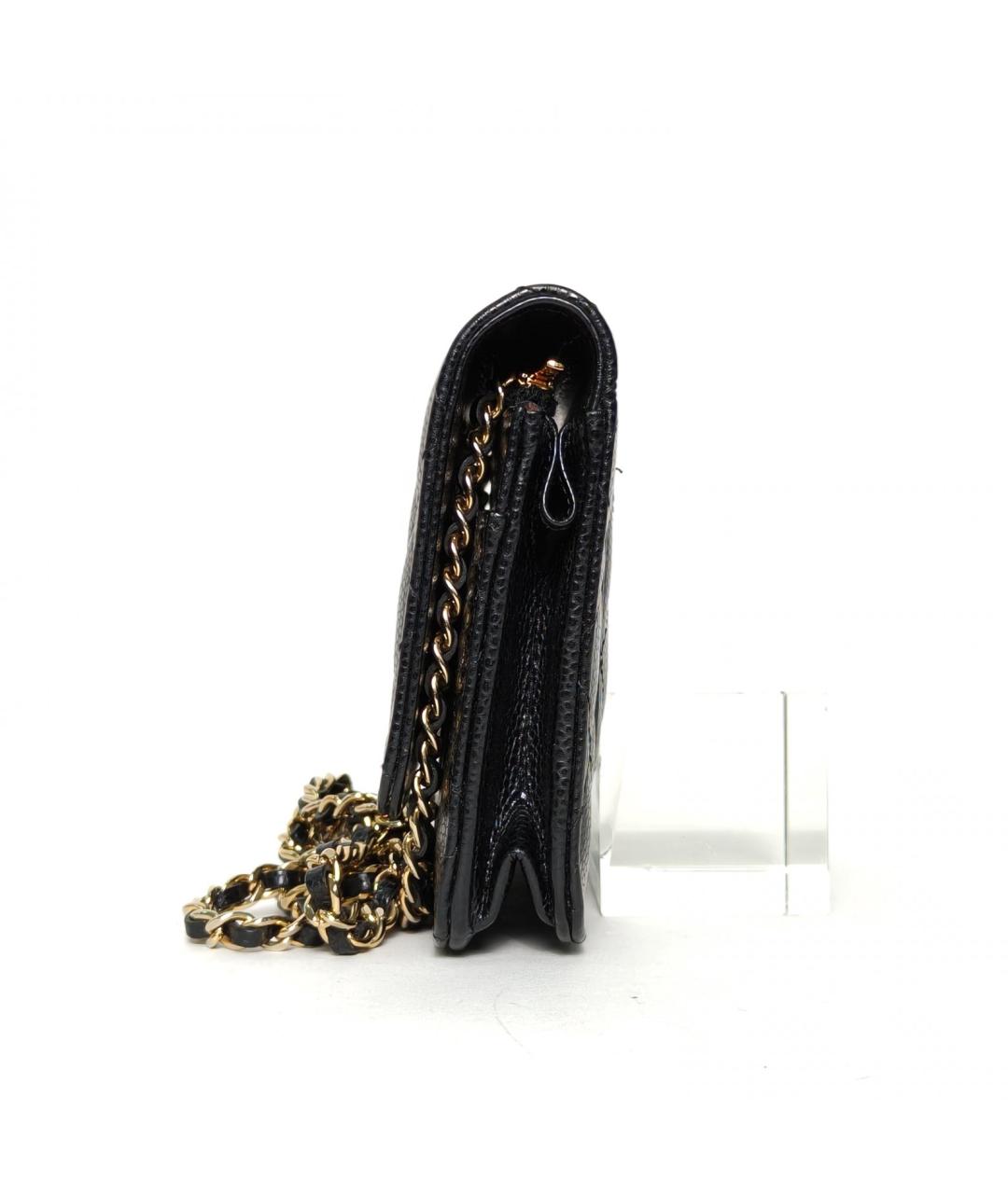 CHANEL Черная кожаная сумка через плечо, фото 5